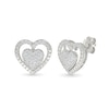 0.45 CT. T.W. Heart-Shaped Multi-Diamond Frame Pendant in Sterling Silver