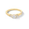 Thumbnail Image 1 of 0.62 CT. T.W. Baguette and Round Diamond Collar Engagement Ring in 14K Gold