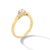 0.62 CT. T.W. Baguette and Round Diamond Collar Engagement Ring in 14K Gold