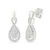 0.58 CT. T.W. Pear-Shaped Multi-Diamond Infinity Pendant and Drop Earrings Set in Sterling Silver