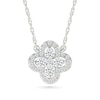 0.82 CT. T.W. Diamond Clover Necklace in Sterling Silver