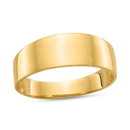 Tapered Flat-Top Cigar Band in 10K Gold