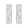 Thumbnail Image 3 of 0.95 CT. T.W. Diamond Patterned Vintage-Style Hoop Earrings in Sterling Silver