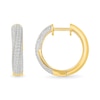 0.45 CT. T.W. Diamond Twist Hoop Earrings in 10K Gold