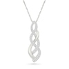 0.23 CT. T.W. Diamond Braid Drop Pendant in Sterling Silver