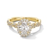 Vera Wang Love Collection 1.58 CT. T.W. Oval Certified Lab-Created Diamond Frame Twist Engagement Ring in 14K Gold