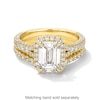 Vera Wang Love Collection 2.95 CT. T.W. Emerald-Cut Certified Lab-Created Diamond Frame Engagement Ring in 14K Gold