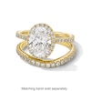 Thumbnail Image 4 of Vera Wang Love Collection 1.95 CT. T.W. Oval Certified Lab-Created Diamond Frame Engagement Ring in 14K Gold (F/VS2)