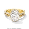 Vera Wang Love Collection 1.95 CT. T.W. Oval Certified Lab-Created Diamond Frame Engagement Ring in 14K Gold (F/VS2)