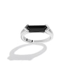 Thumbnail Image 1 of Limor Mindful Jewellery Guidestones Men's Elongated Hexagon Onyx Sideways Solitaire Ring in 10K White Gold