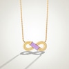 Thumbnail Image 1 of Limor Freeform Rectangle Amethyst Infinity Necklace in Sterling Silver with 24K Gold Plate