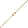 Infinity and Diamond-Cut Bead Station Necklace in 10K Gold