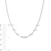 Thumbnail Image 3 of Infinity and Diamond-Cut Bead Station Necklace in 10K White Gold