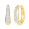 0.45 CT. T.W. Diamond Double Row V-Hoop Earrings in 10K Gold