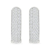 0.95 CT. T.W. Diamond Triple Row Hoop Earrings in 10K White Gold