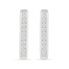 0.23 CT. T.W. Diamond Squared Hoop Earrings in Sterling Silver