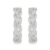 Thumbnail Image 3 of 0.45 CT. T.W. Diamond Braided Hoop Earrings in Sterling Silver