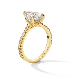 Vera Wang Love Collection 3.45 CT. T.W. Pear-Shaped Certified Lab-Created Diamond Engagement Ring in 14K Gold (F/VS2)