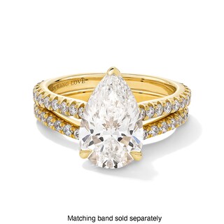 Vera Wang Love Collection 3.45 CT. T.W. Pear-Shaped Certified Lab-Created Diamond Engagement Ring in 14K Gold (F/VS2)