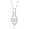 0.95 CT. T.W. Oval-Shaped Multi-Diamond Infinity Pendant in 10K White Gold