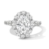 Thumbnail Image 1 of Vera Wang Love Collection 2.95 CT. T.W. Oval Certified Lab-Created Diamond Scallop Engagement Ring in 14K White Gold