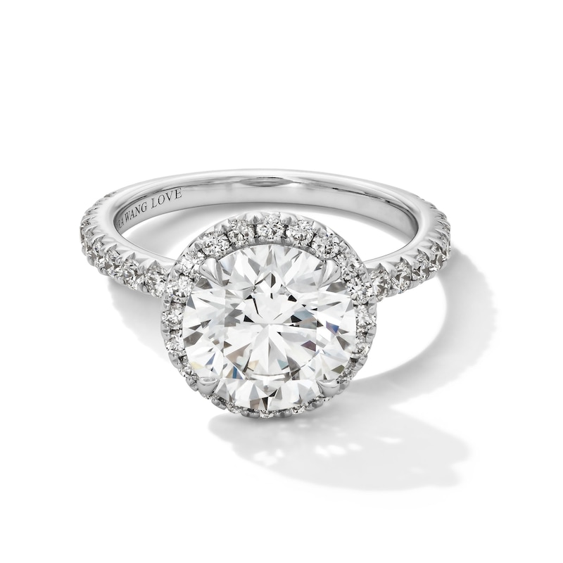 Main Image 1 of Vera Wang Love Collection 3.69 CT. T.W. Certified Lab-Created Diamond Frame Engagement Ring in 14K White Gold (F/VS2)