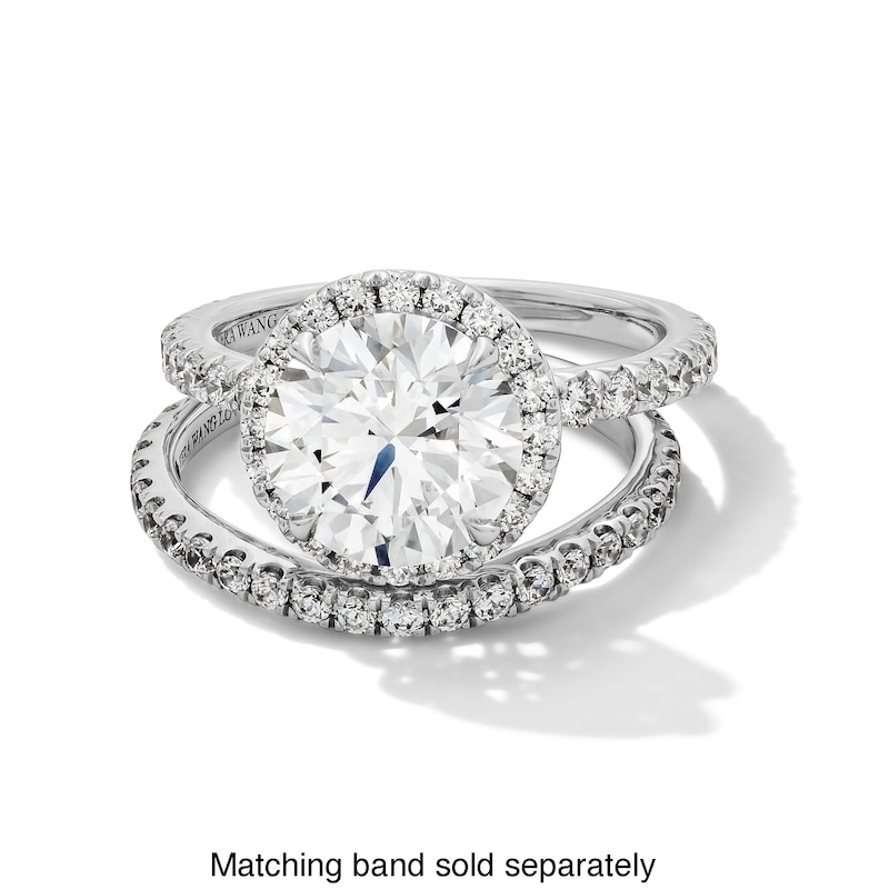 Main Image 3 of Vera Wang Love Collection 3.69 CT. T.W. Certified Lab-Created Diamond Frame Engagement Ring in 14K White Gold (F/VS2)