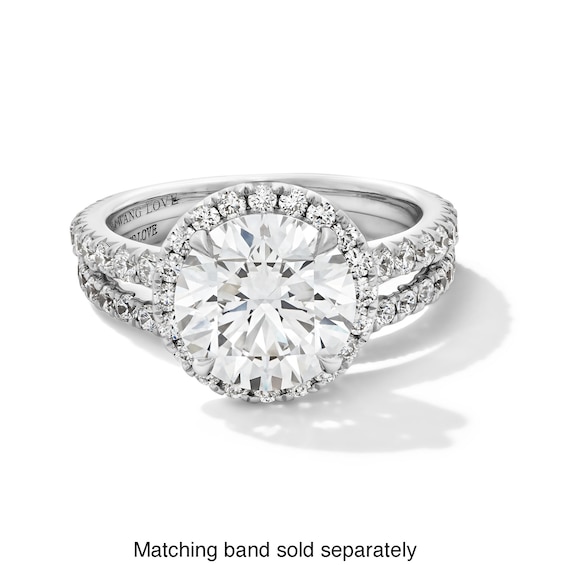 Vera Wang Love Collection 3.69 CT. T.W. Certified Lab-Created Diamond Frame Engagement Ring in 14K Gold (F/VS2