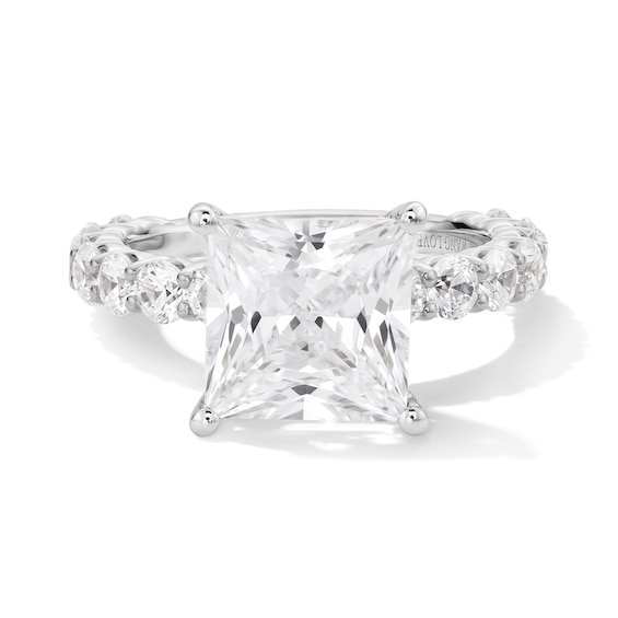 Vera Wang Love Collection 5.45 CT. T.W. Princess-Cut Certified Lab-Created Diamond Engagement Ring in 14K White Gold