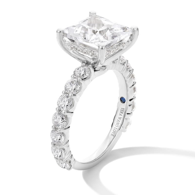 Main Image 3 of Vera Wang Love Collection 5.45 CT. T.W. Princess-Cut Certified Lab-Created Diamond Engagement Ring in 14K White Gold