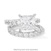 Thumbnail Image 4 of Vera Wang Love Collection 5.45 CT. T.W. Princess-Cut Certified Lab-Created Diamond Engagement Ring in 14K White Gold