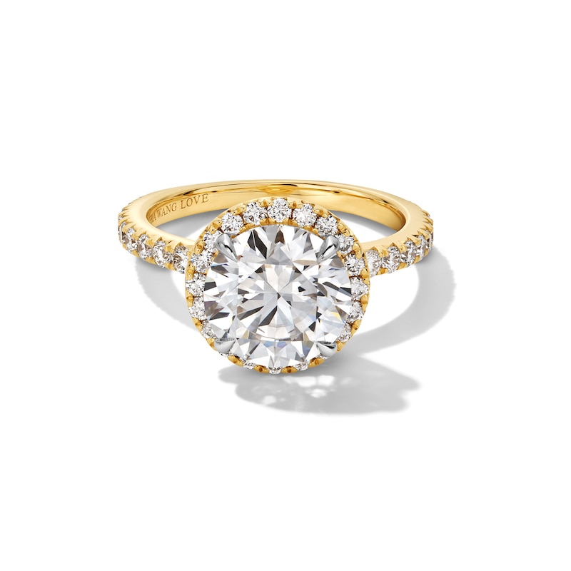 Main Image 1 of Vera Wang Love Collection 3.69 CT. T.W. Certified Lab-Created Diamond Frame Engagement Ring in 14K Gold (F/VS2)