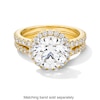 Thumbnail Image 5 of Vera Wang Love Collection 3.69 CT. T.W. Certified Lab-Created Diamond Frame Engagement Ring in 14K Gold (F/VS2)