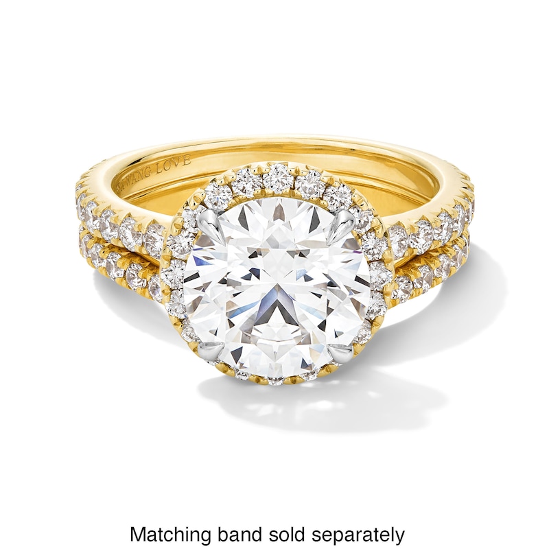 Main Image 5 of Vera Wang Love Collection 3.69 CT. T.W. Certified Lab-Created Diamond Frame Engagement Ring in 14K Gold (F/VS2)