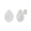 0.45 CT. T.W. Multi-Diamond Teardrop Frame Stud Earrings in 10K White Gold