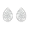 0.45 CT. T.W. Multi-Diamond Teardrop Frame Stud Earrings in 10K White Gold