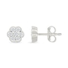 0.23 CT. T.W. Diamond Flower Stud Earrings in 10K White Gold