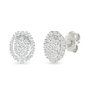 0.23 CT. T.W. Oval-Shaped Multi-Diamond Frame Stud Earrings in 10K White Gold