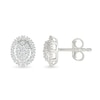 0.23 CT. T.W. Oval-Shaped Multi-Diamond Frame Stud Earrings in 10K White Gold