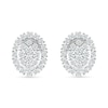 0.23 CT. T.W. Oval-Shaped Multi-Diamond Frame Stud Earrings in 10K White Gold