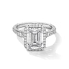 Vera Wang Love Collection 4.95 CT. T.W. Emerald Certified Lab-Created Diamond Frame Engagement Ring in 14K White Gold