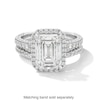 Vera Wang Love Collection 4.95 CT. T.W. Emerald Certified Lab-Created Diamond Frame Engagement Ring in 14K White Gold