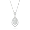 0.95 CT. T.W. Diamond Arabesque Frame Pendant in Sterling Silver