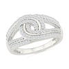 0.45 CT. T.W. Diamond Looping Multi-Row Fashion Ring in Sterling Silver