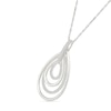 Thumbnail Image 2 of 0.23 CT. T.W. Diamond Quad Teardrop Loop Pendant in Sterling Silver