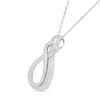 Thumbnail Image 2 of 0.29 CT. T.W. Diamond Double-Infinity Pendant in 10K White Gold