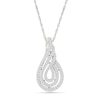 0.45 CT. T.W. Diamond Swirl Flame Pendant in 10K White Gold