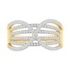 Thumbnail Image 2 of 0.45 CT. T.W. Diamond Crossover Multi-Row Fashion Ring in 10K Gold