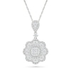 Thumbnail Image 1 of 0.95 CT. T.W. Diamond Flower Pendant in 10K White Gold