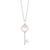 Disney Treasures Minnie Mouse 0.04 CT. T.W. Diamond Key Pendant in Sterling Silver and 10K Rose Gold